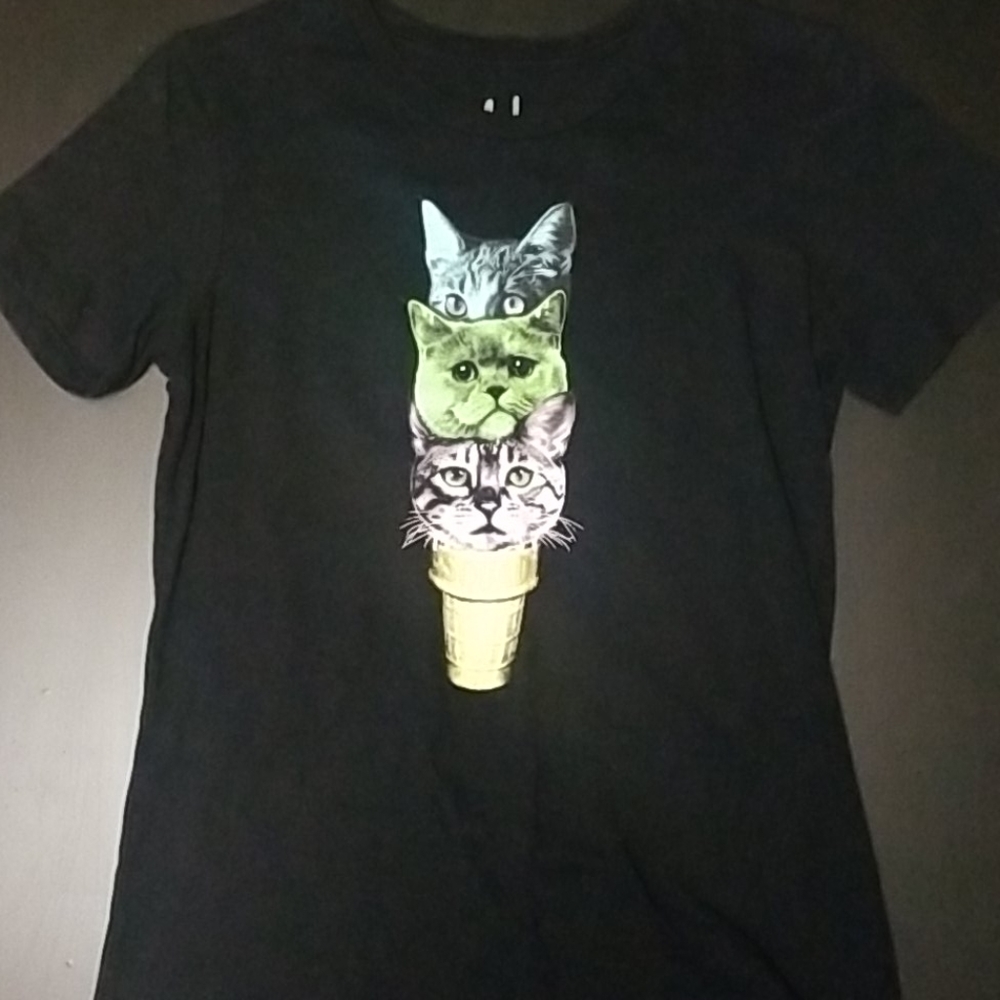 Graphic cat Black T-shirt